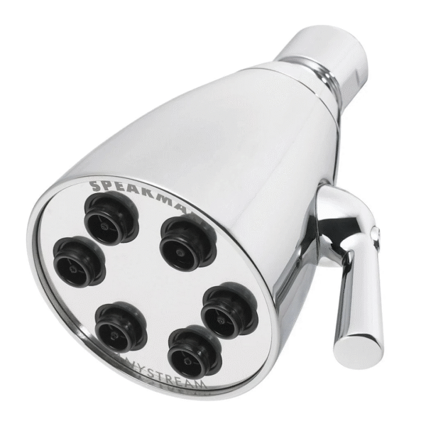 Speakman S-2252 Signature Icon Anystream Adjustable High Pressure Shower Head-2.5 GPM Solid Brass Replacement Bathroom Showerhead, Polished Chrome Finish