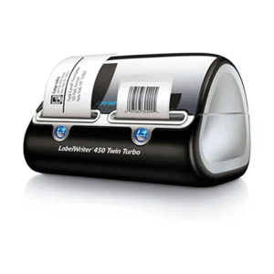 DYMO Label Writer 450 Twin Turbo label printer, 71 Labels Per Minute, Black/Silver (1752266)
