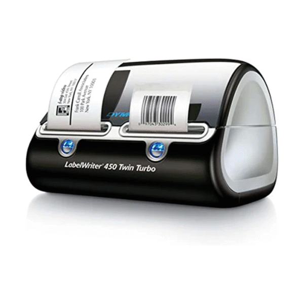 DYMO Label Writer 450 Twin Turbo label printer, 71 Labels Per Minute, Black/Silver (1752266)